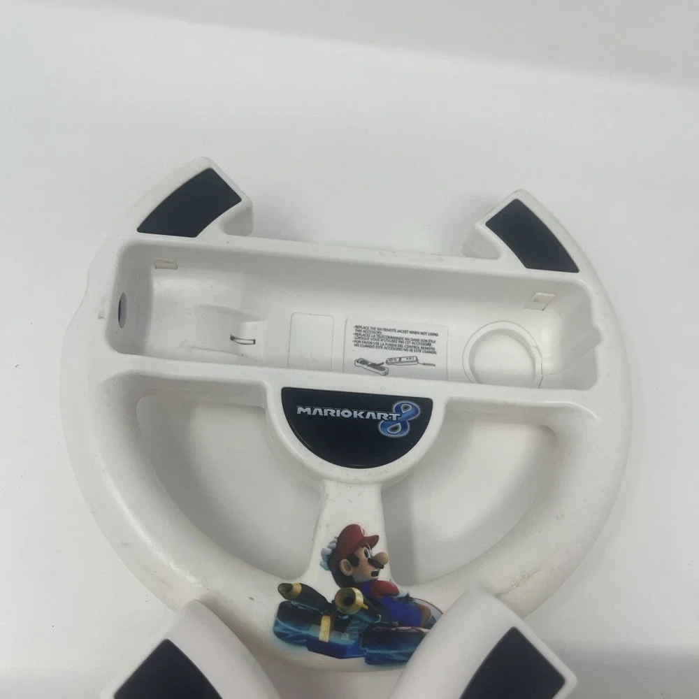 3X Mario Kart 8 Edition Racing Wheel For Wii and Wii U White Oem Remote Wheels